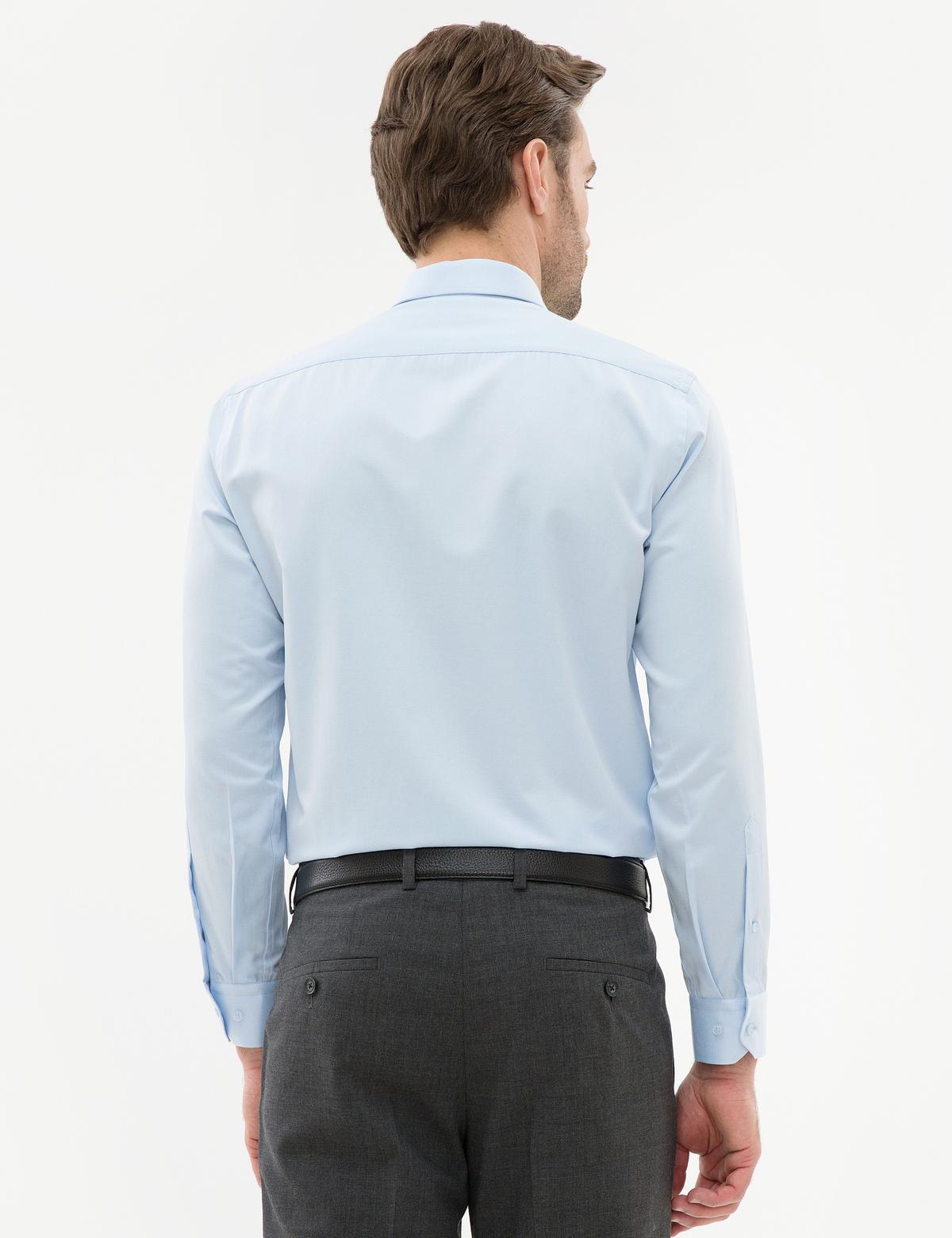 Açık Mavi Slim Fit Basic Gömlek - 50227059044