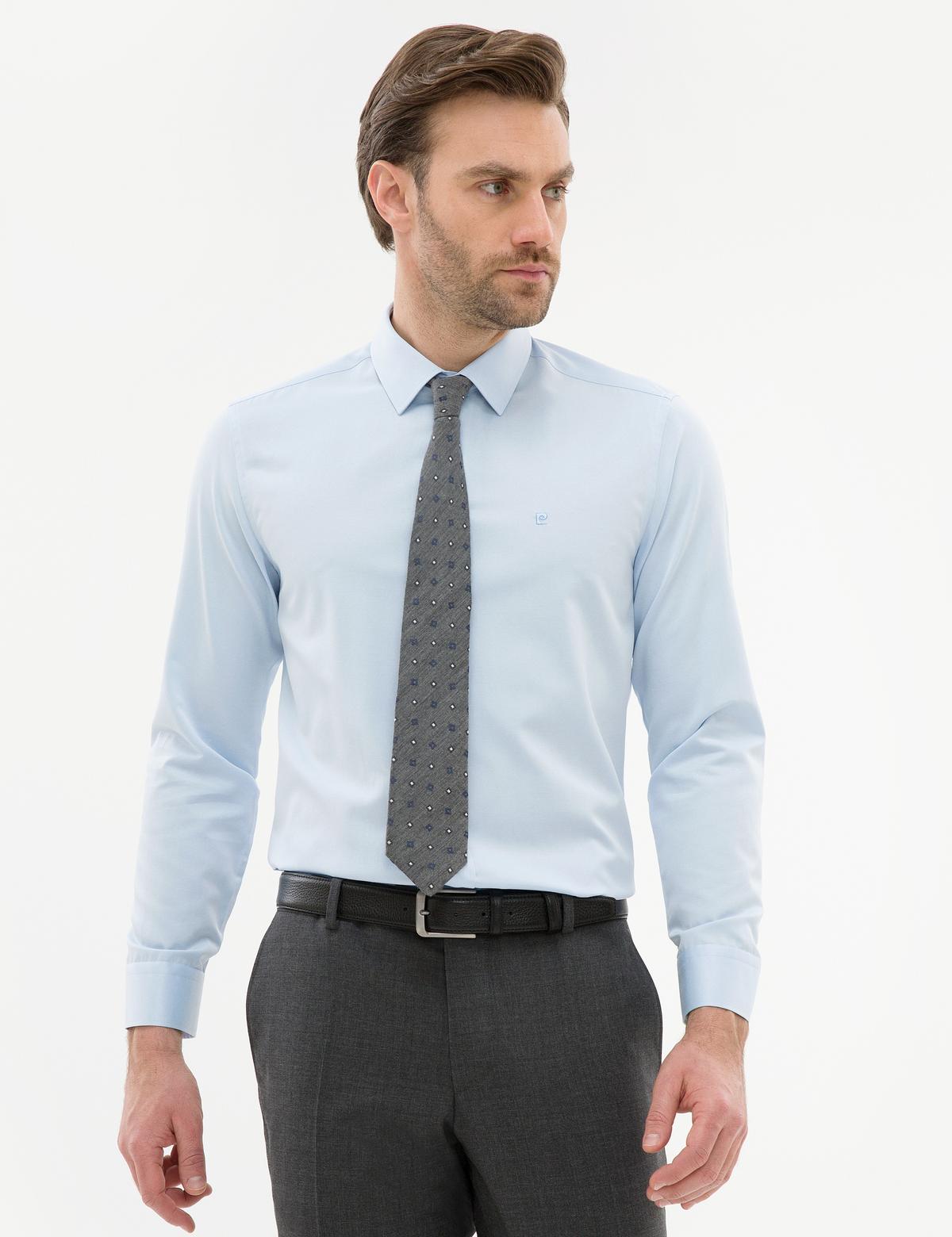 Açık Mavi Slim Fit Basic Gömlek