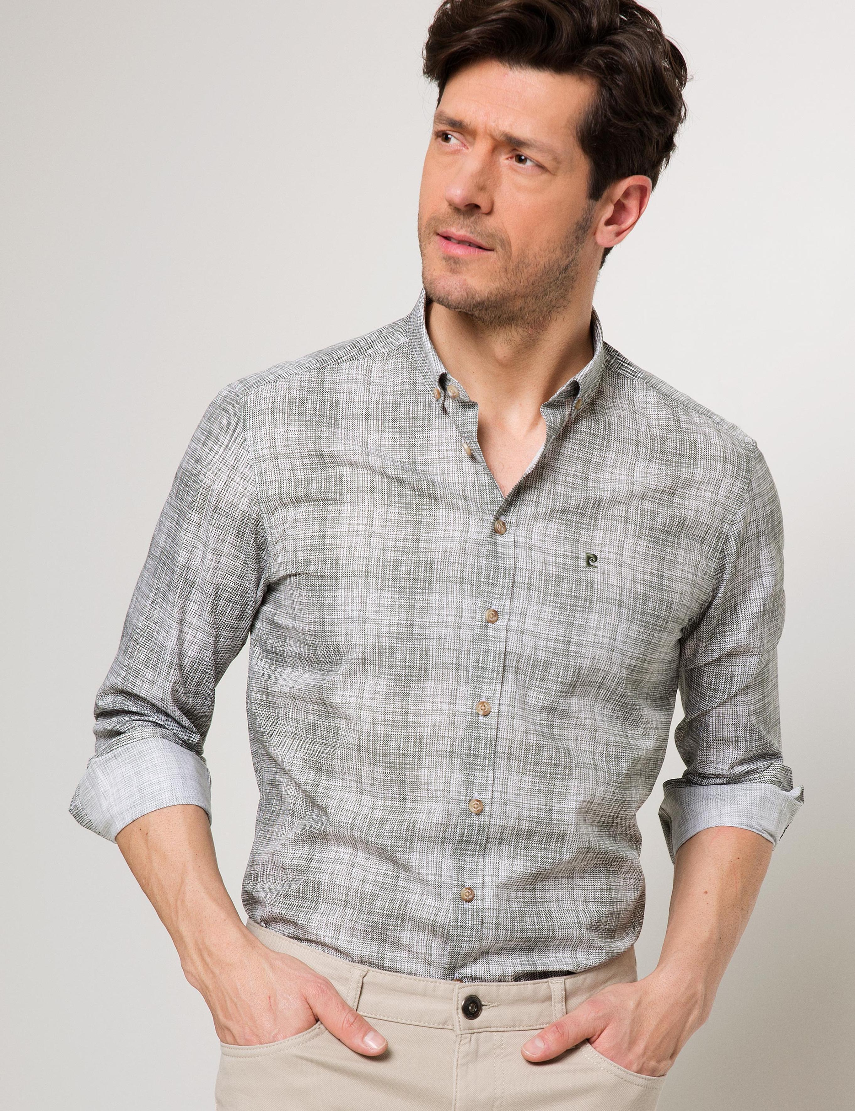 Haki Slim Fit Gömlek