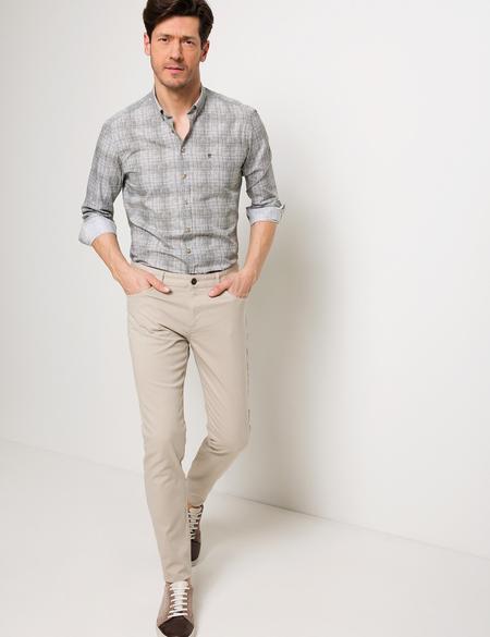 Haki Slim Fit Gömlek - 50186206046