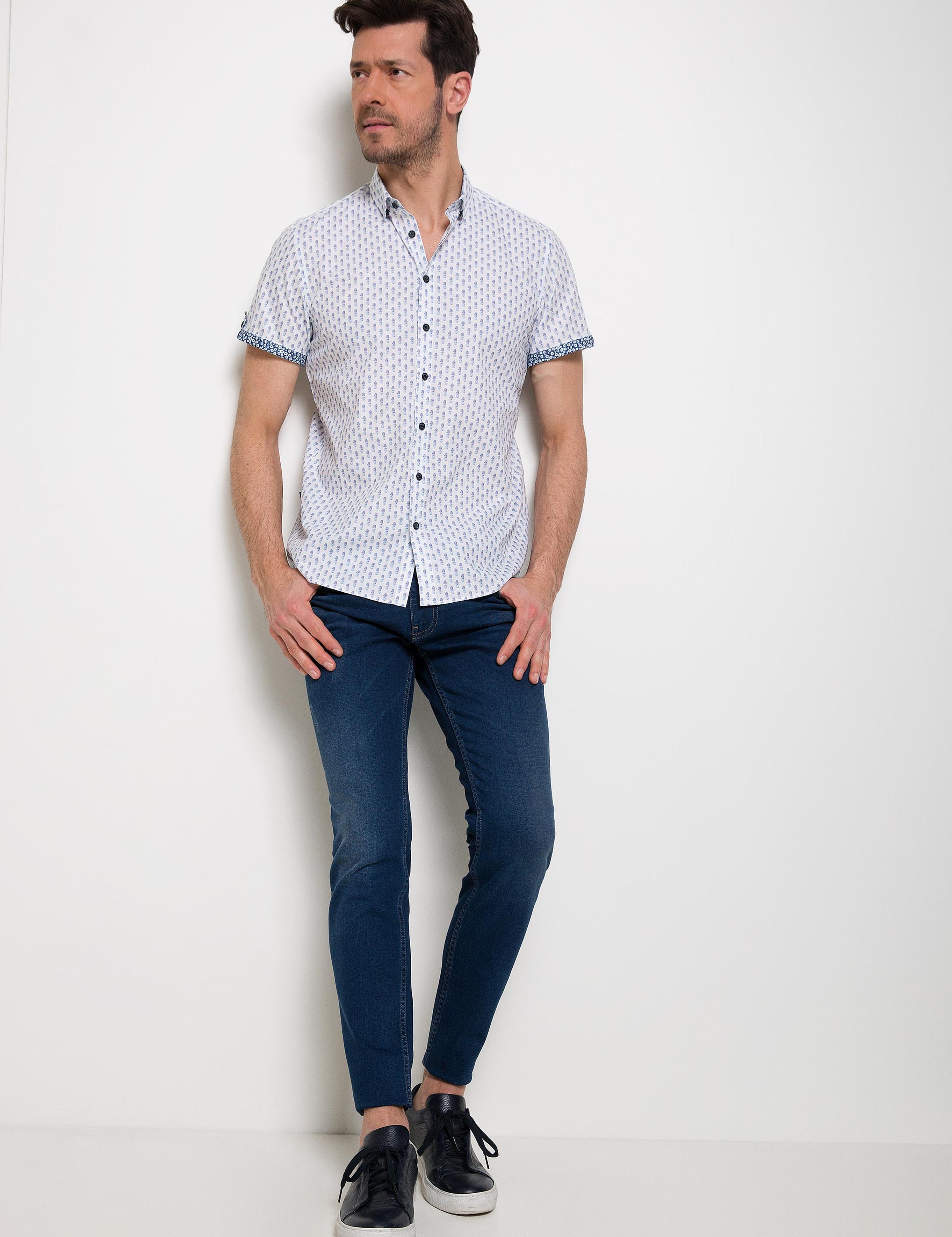 Lacivert Denim Pantolon