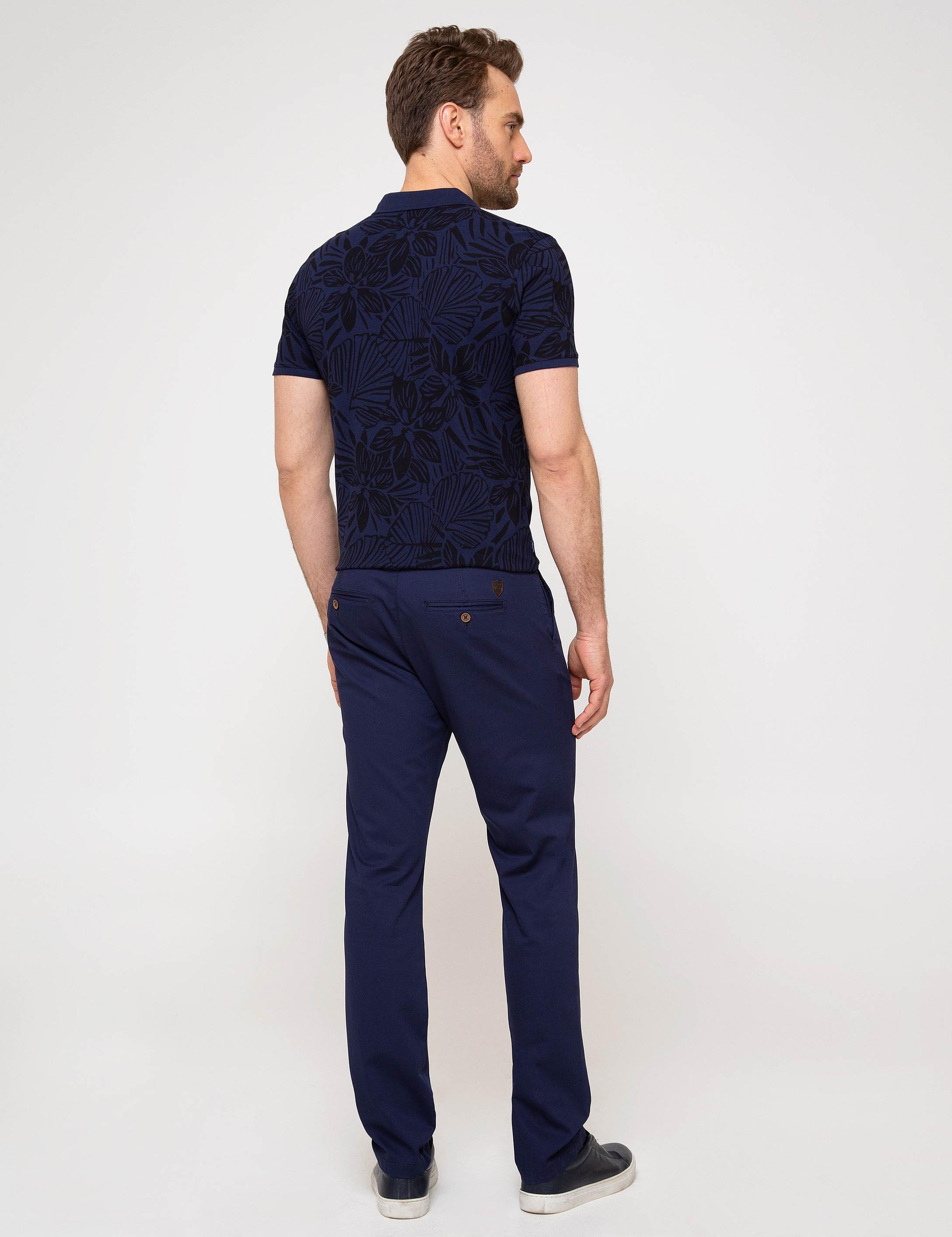 Lacivert Slim Fit Chino Pantolon