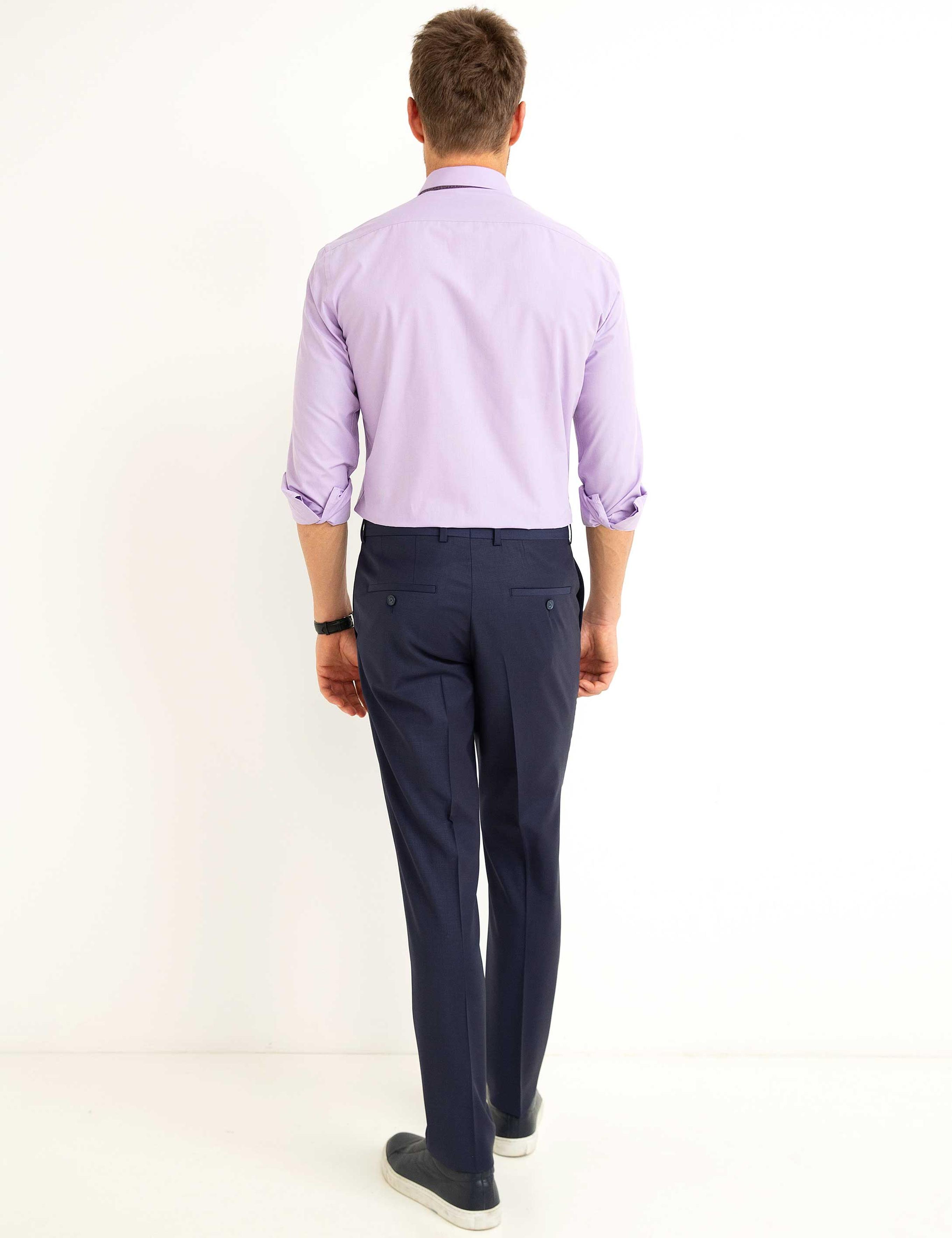 Lacivert Slim Fit Pantolon