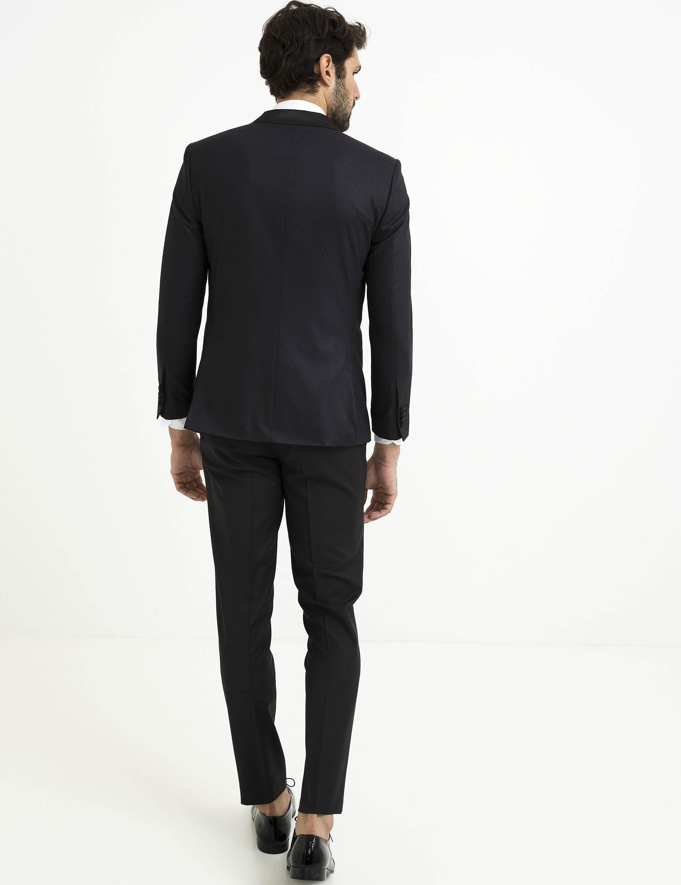 Mürdüm Yelekli Damatlık Smokin