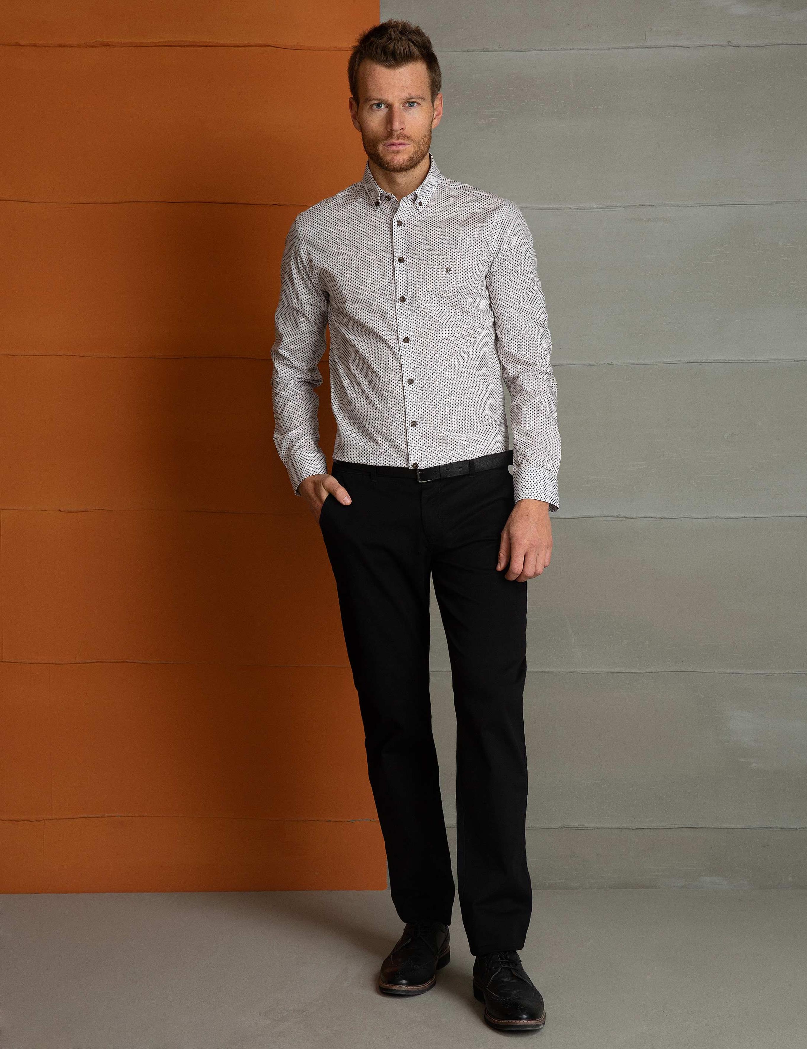 Bej Slim Fit Gömlek