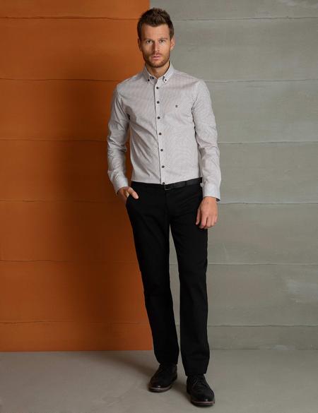 Bej Slim Fit Gömlek - 50202429002