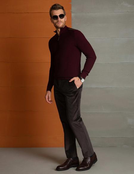Kahverengi Slim Fit Pantolon - 50208526016