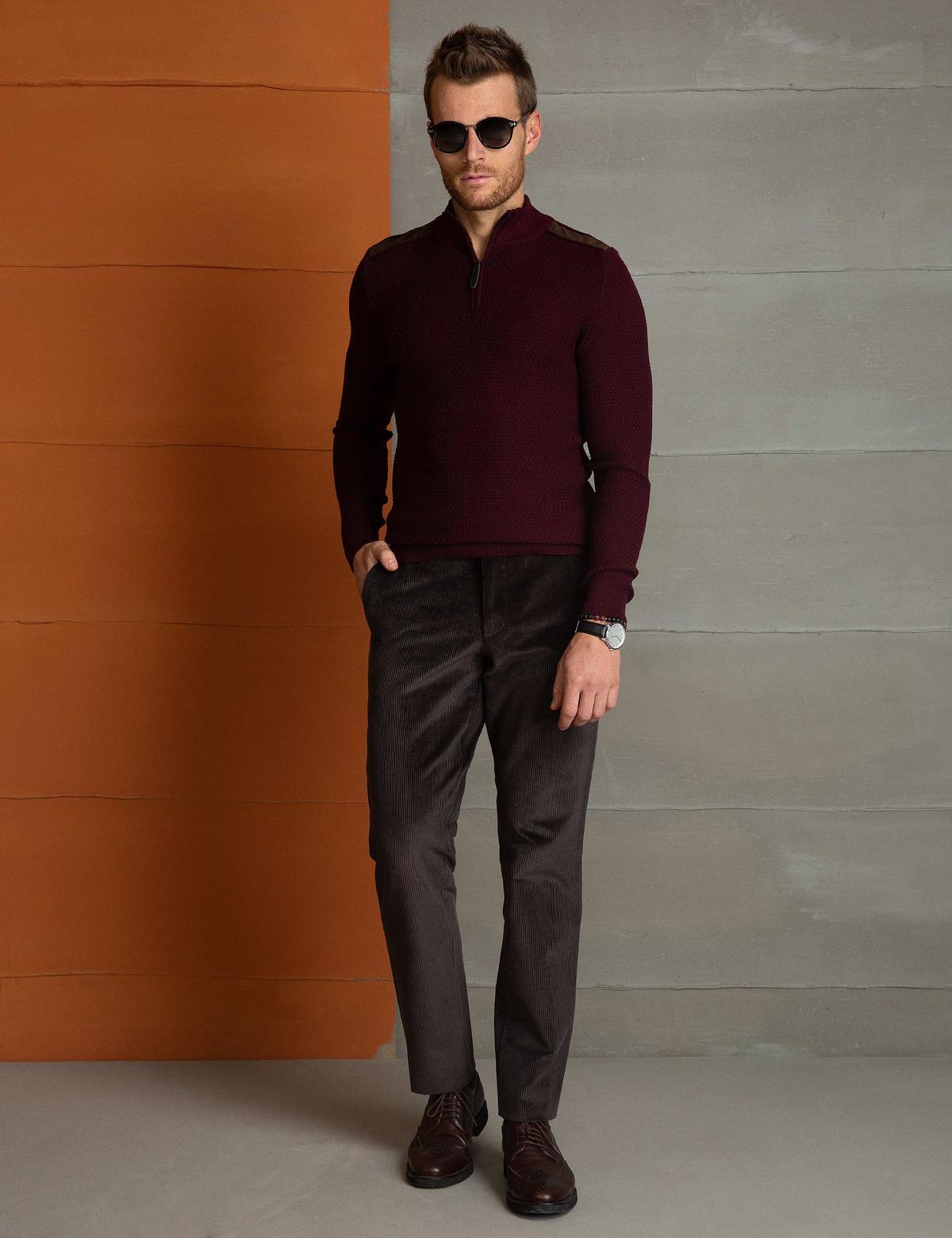 Kahverengi Slim Fit Pantolon