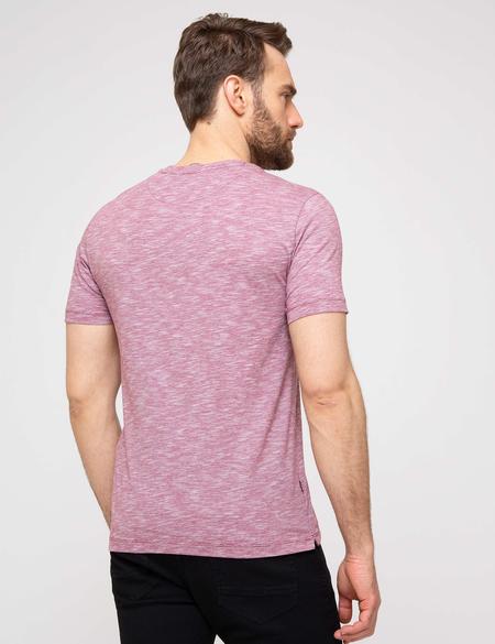 Bordo Slim Fit V Yaka T-Shirt - 50188634022