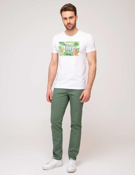 Beyaz Slim Fit Bisiklet Yaka T-Shirt - 50189503002