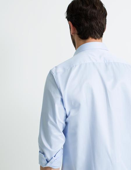 Açık Mavi Regular Fit Basic Gömlek - 50189516028