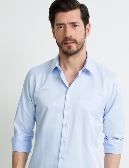 Açık Mavi Regular Fit Basic Gömlek - 50189516028