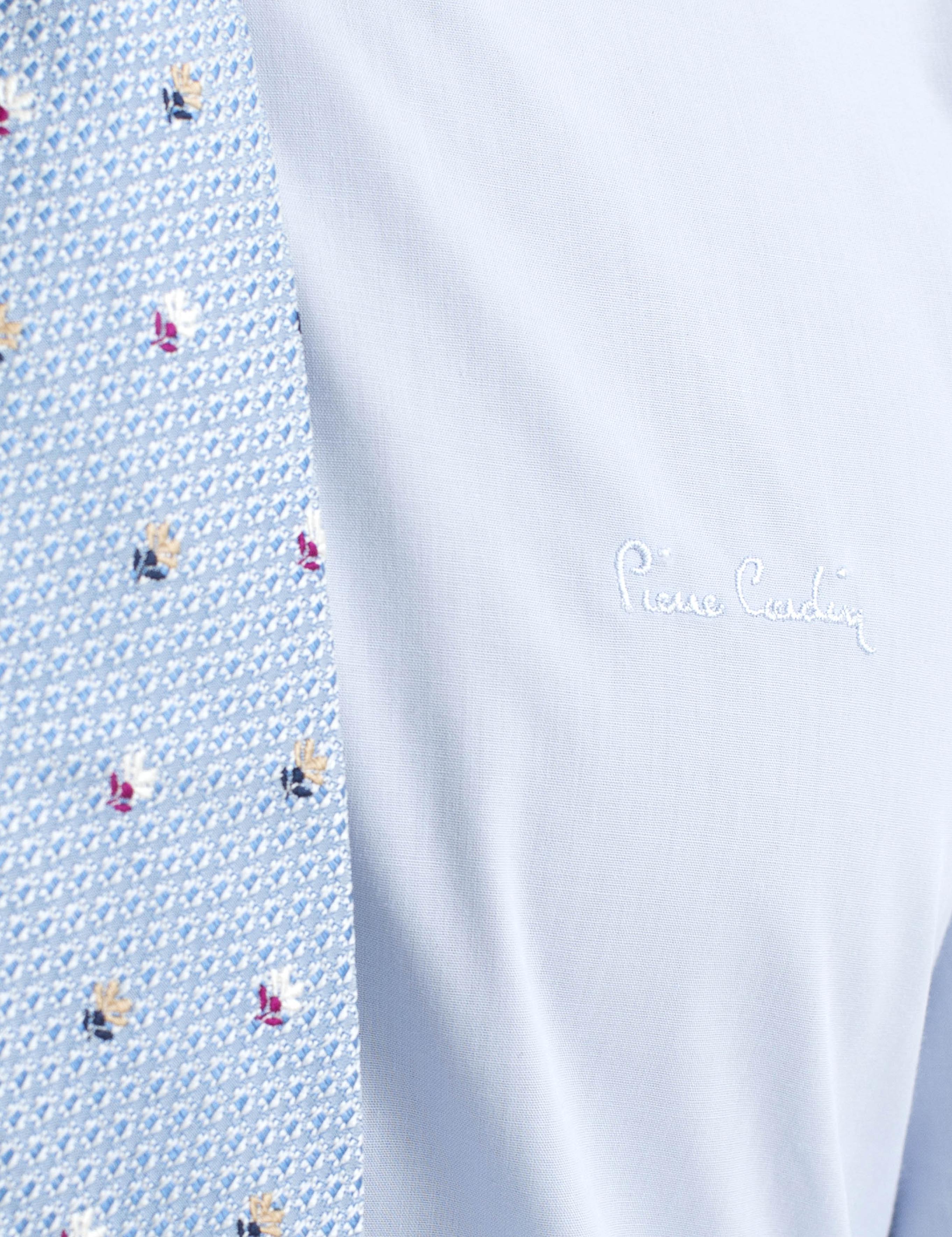 Açık Mavi Slim Fit Uzun Kollu Basic Gömlek