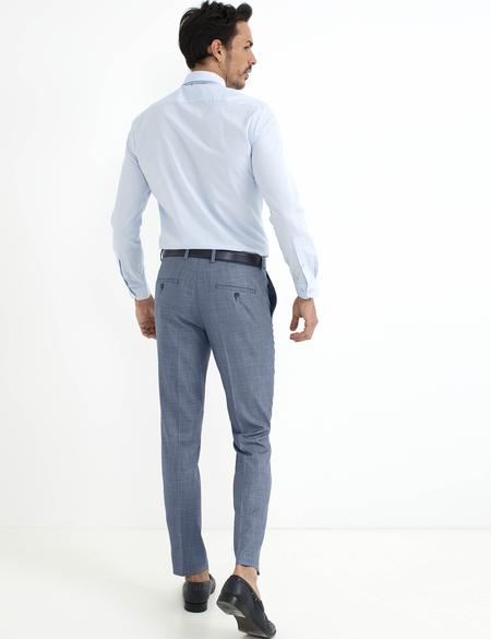 Açık Mavi Slim Fit Uzun Kollu Basic Gömlek - 50189517001