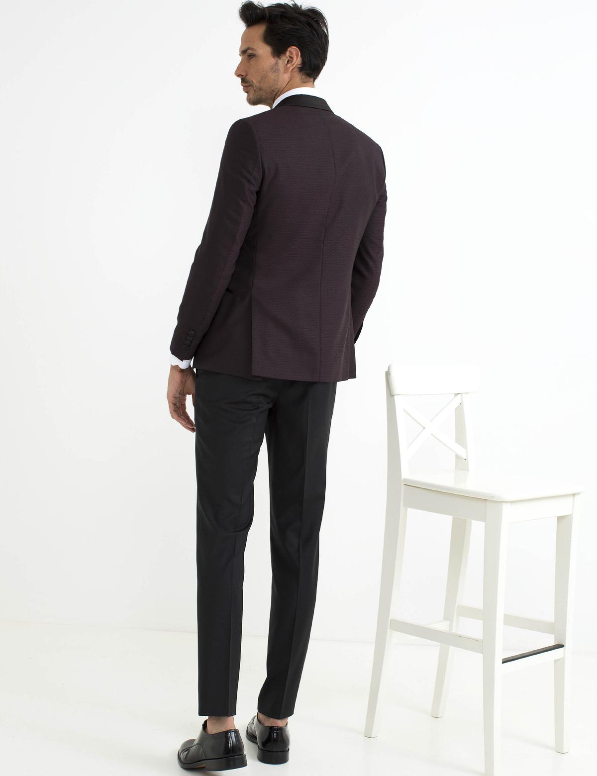 Bordo Yelekli Damatlık Smokin - 50190804002