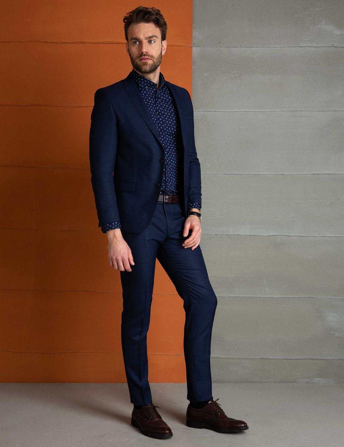 Lacivert Ex. Slim Fit Takım Elbise - 50197723035