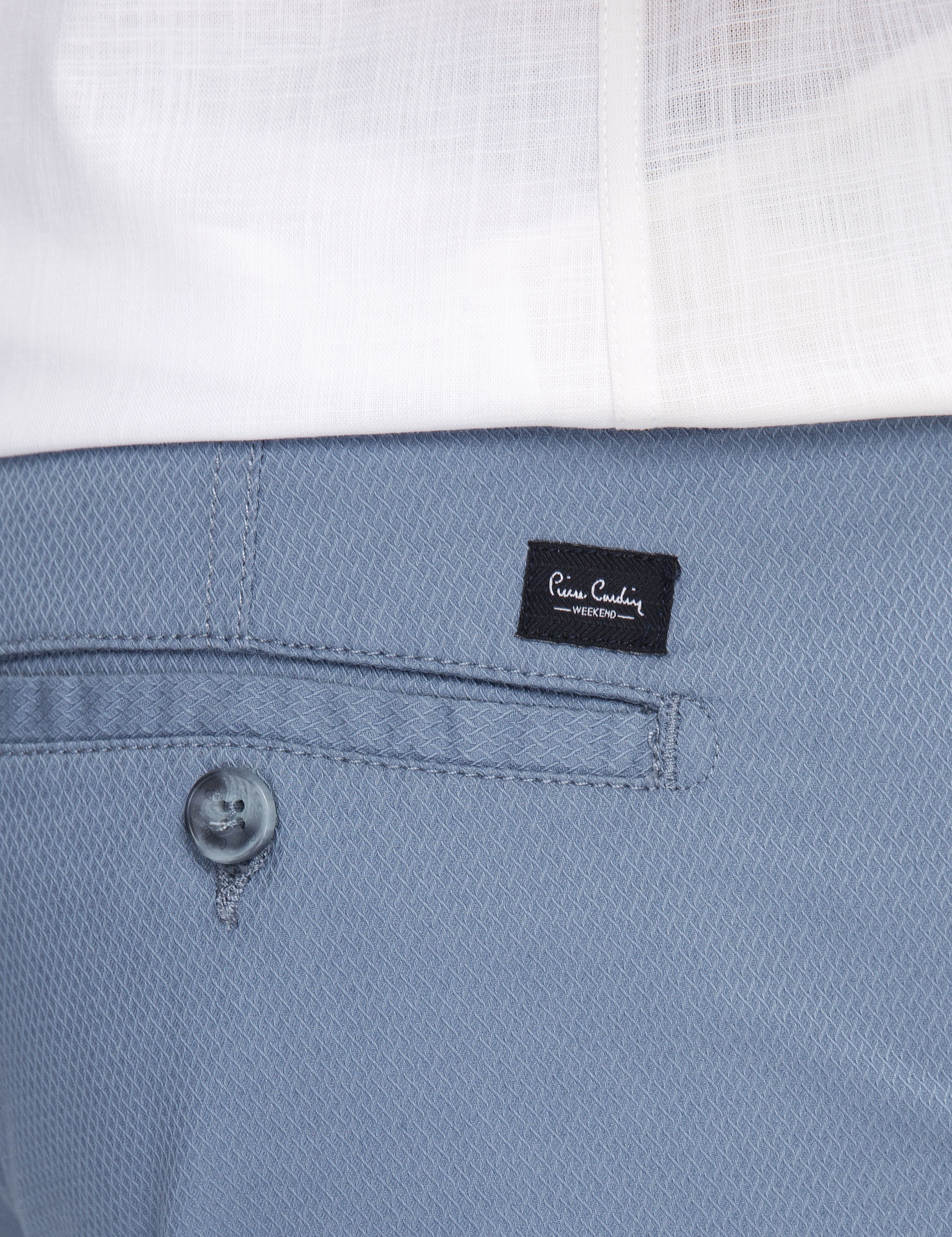 Koyu Mavi Standart Fit Bermuda Capri - Image 3