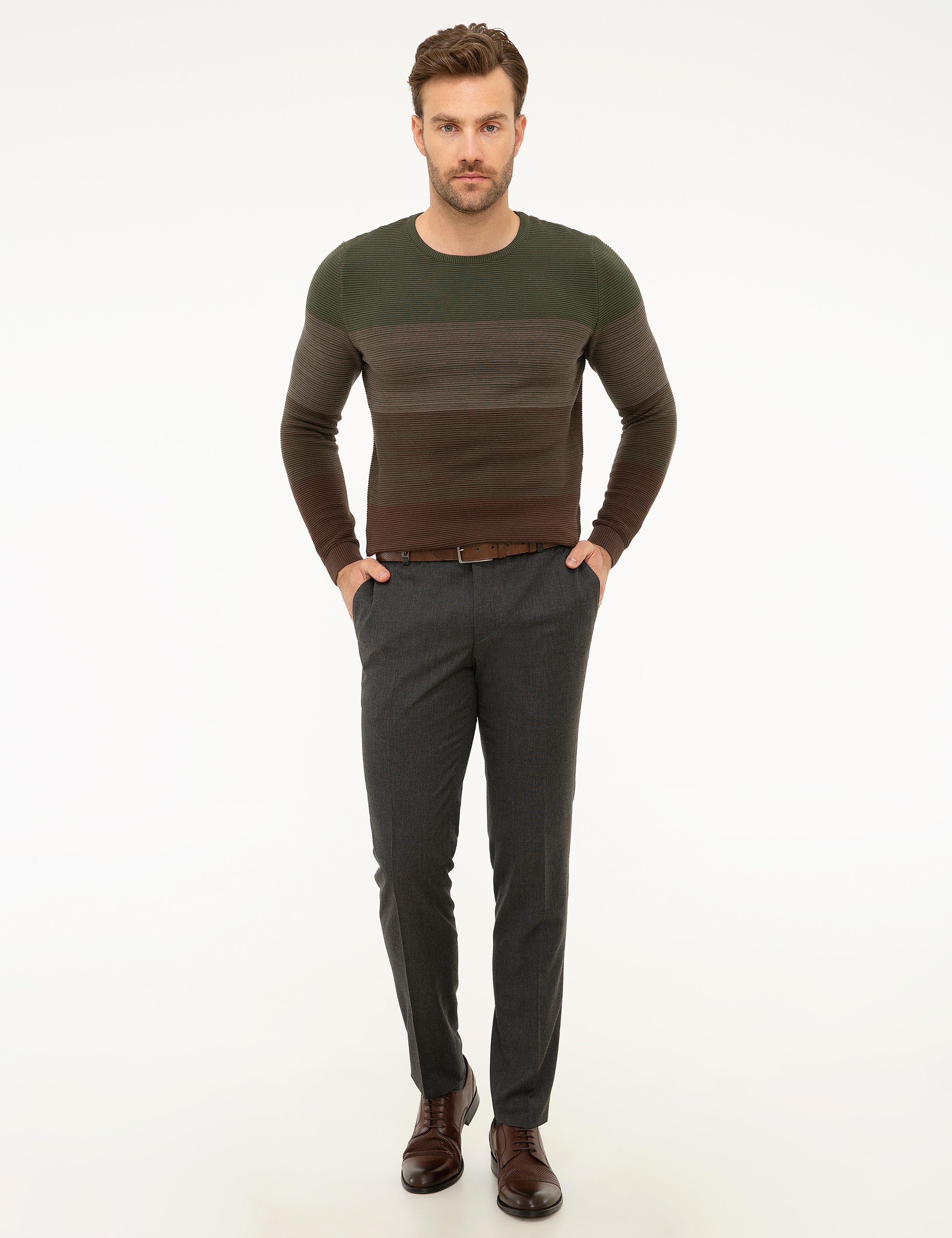 Kahverengi Ekstra Slim Fit Pantolon