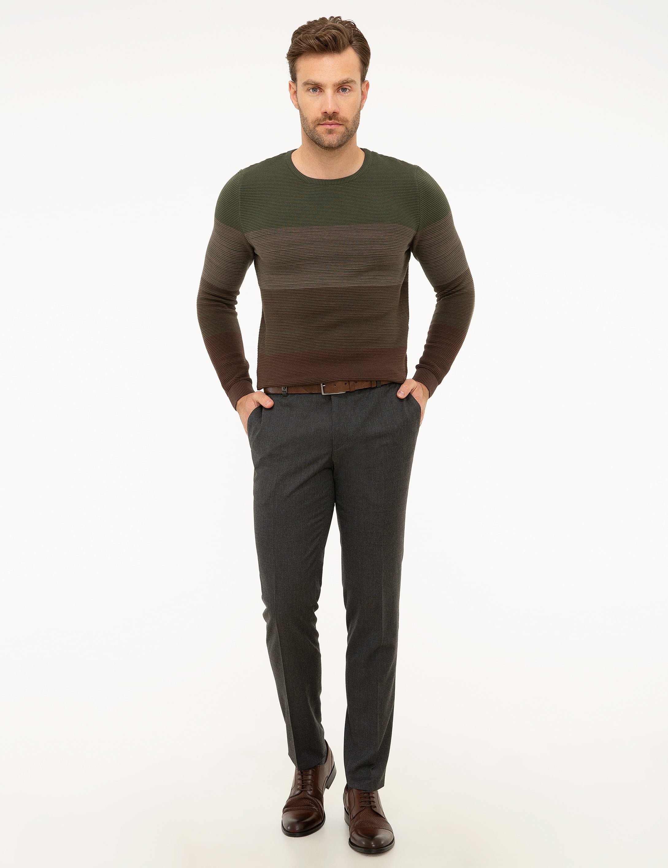 Kahverengi Ekstra Slim Fit Pantolon