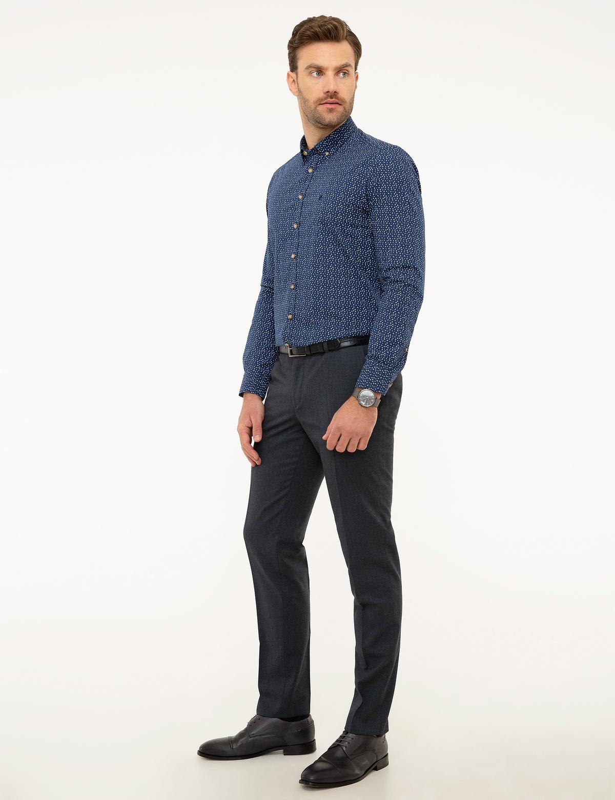 Lacivert Ex. Slim Fit Kumaş Pantolon - 50194585024