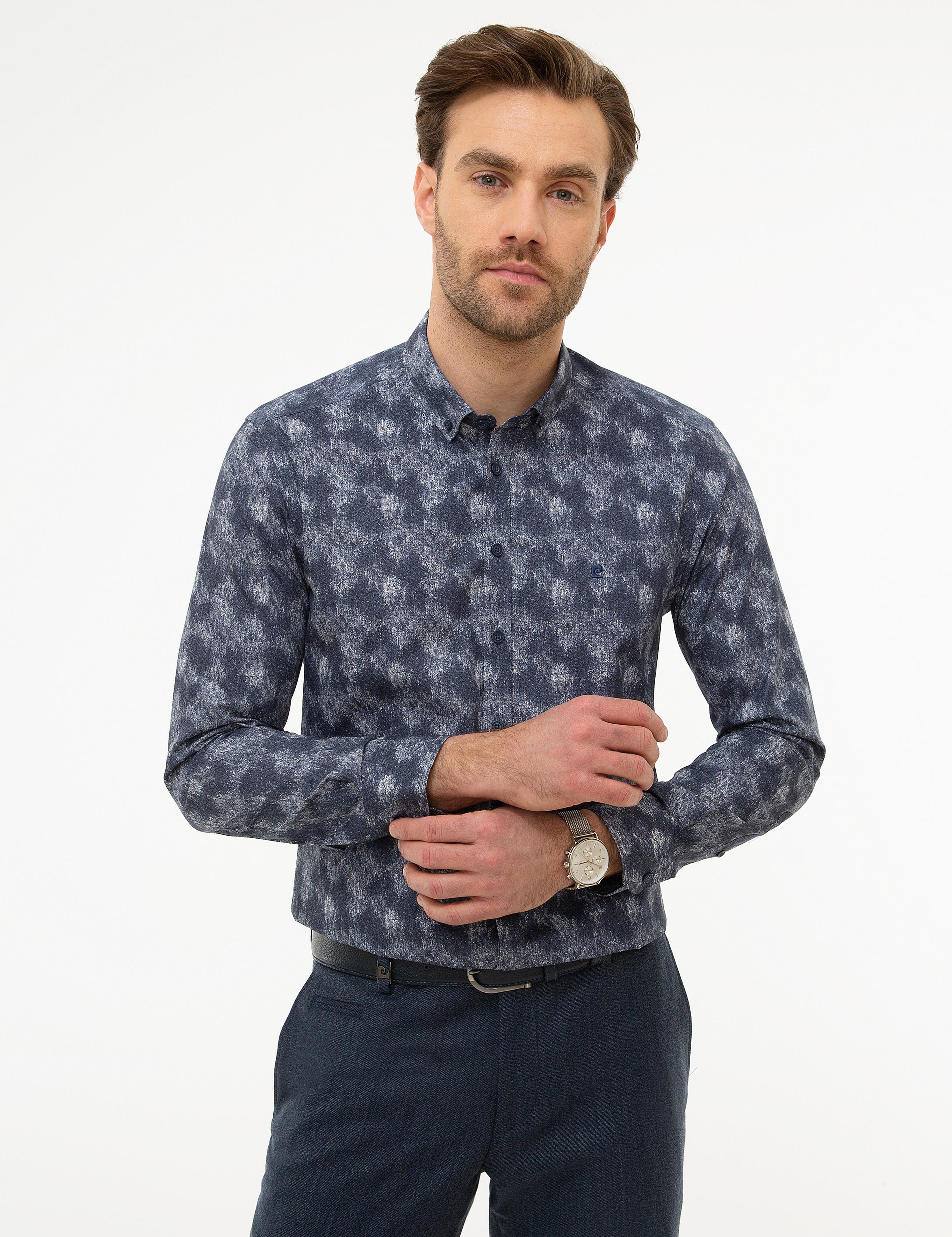 Lacivert Slim Fit Gömlek