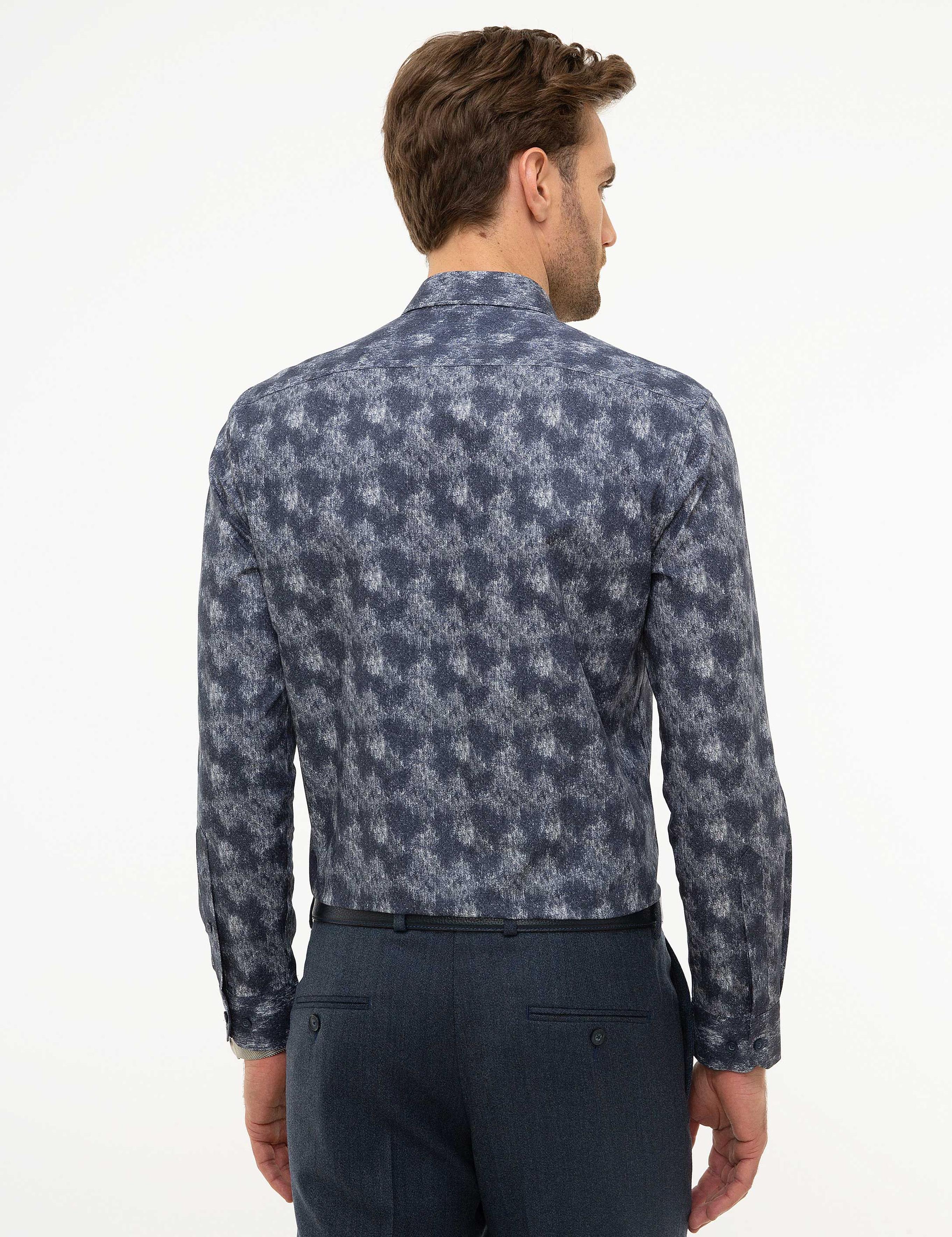 Lacivert Slim Fit Gömlek