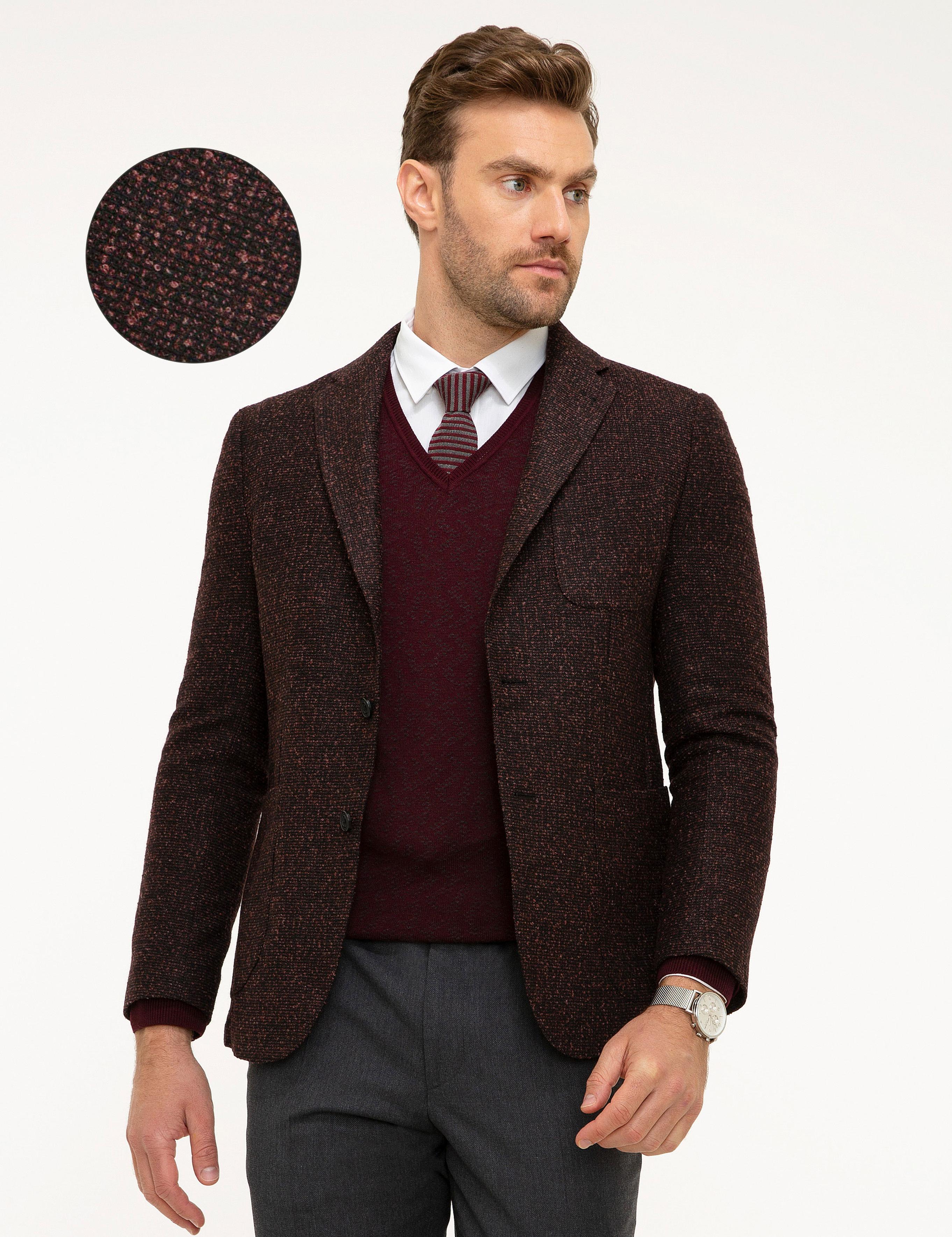 Bordo Ex. Slim Fit Ceket