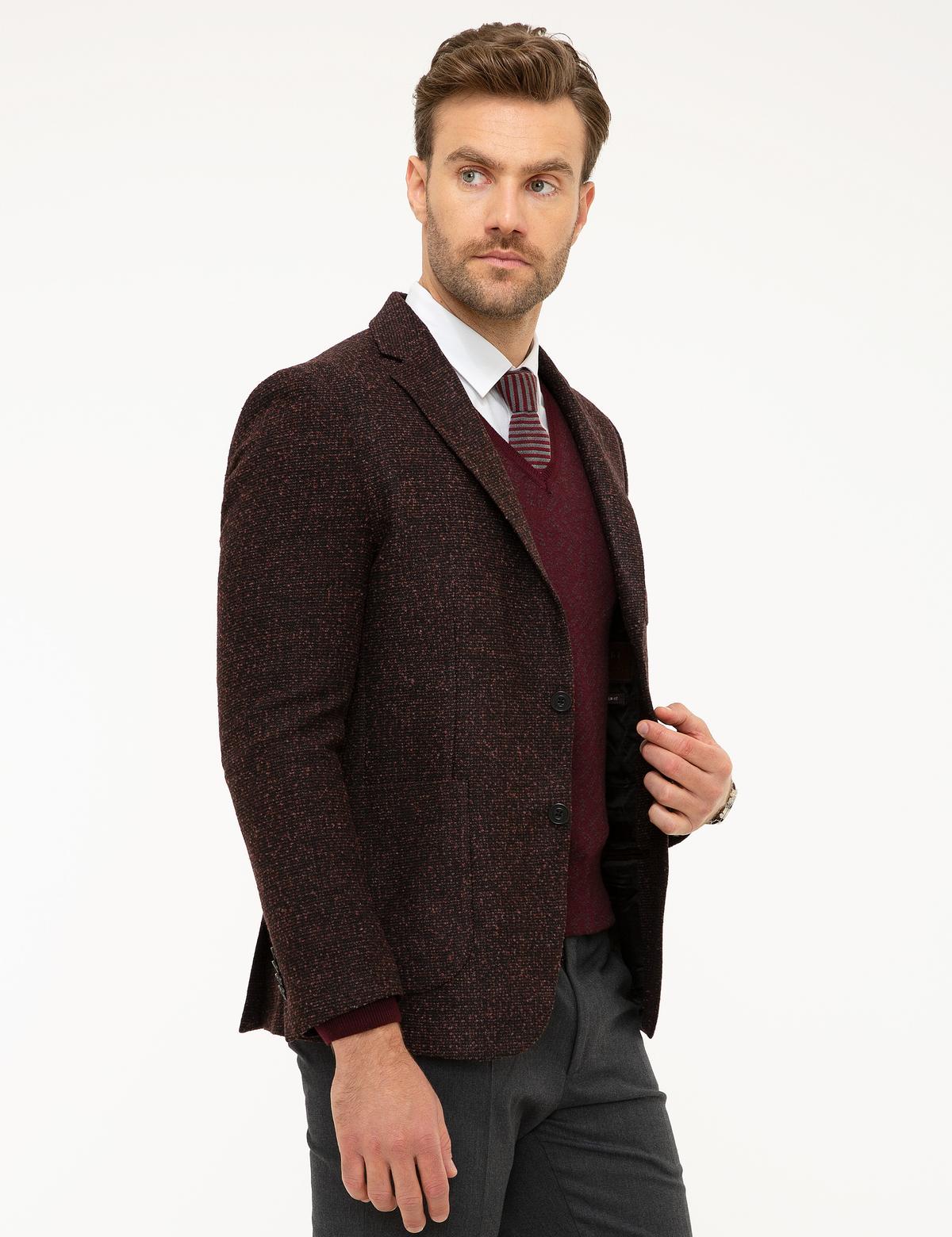 Bordo Ex. Slim Fit Ceket - 50194741119