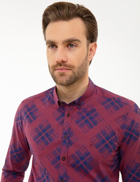 Bordo Slim Fit Gömlek - 50201499010