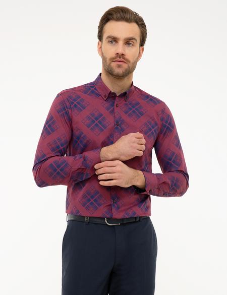 Bordo Slim Fit Gömlek - 50201499010