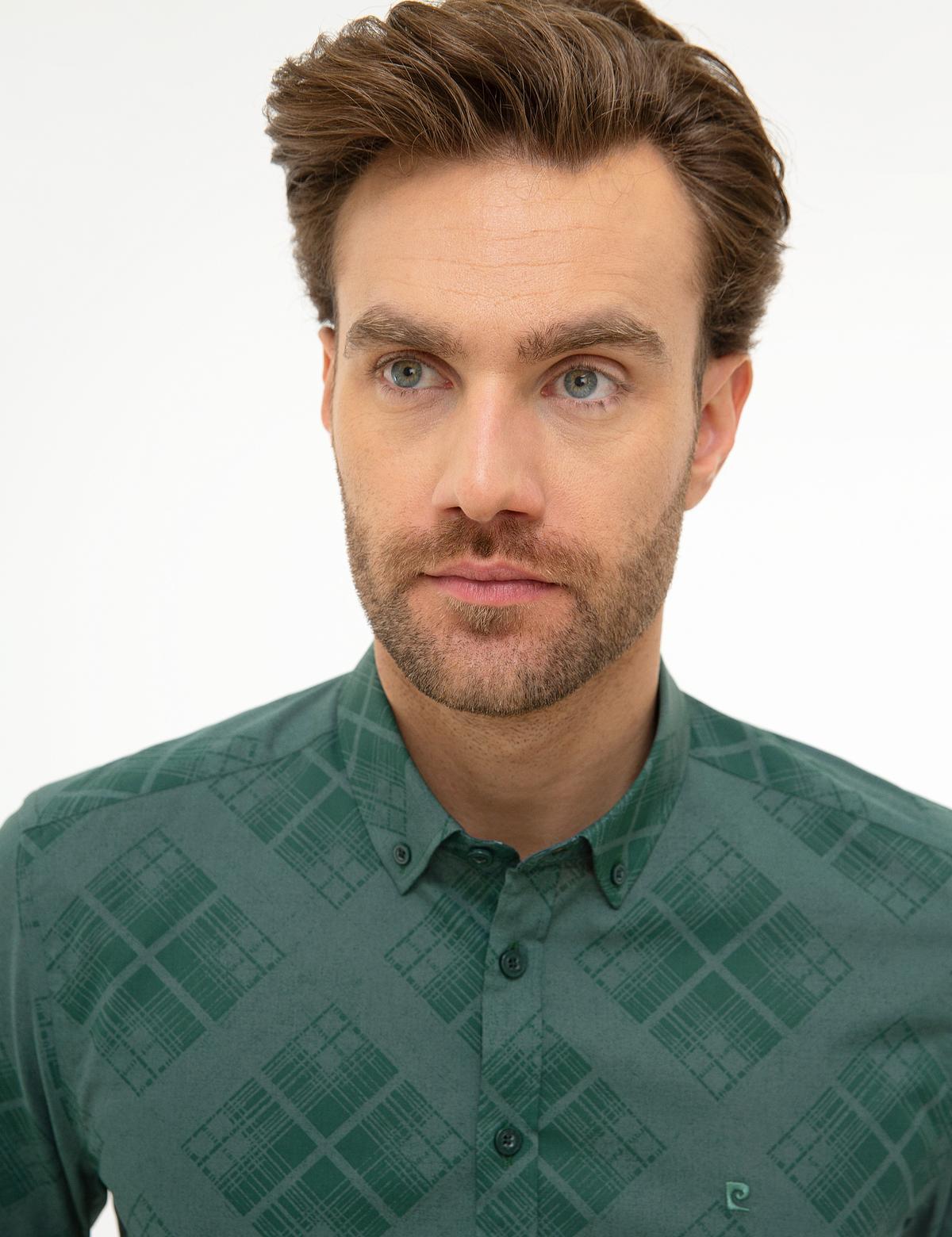 Yeşil Slim Fit Gömlek - 50201499019