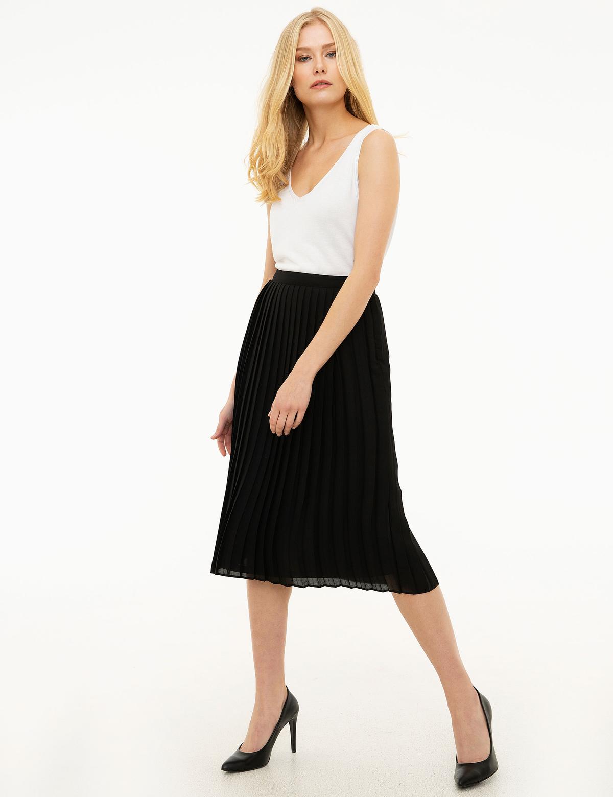 Siyah Dokuma Etek - 50202554029