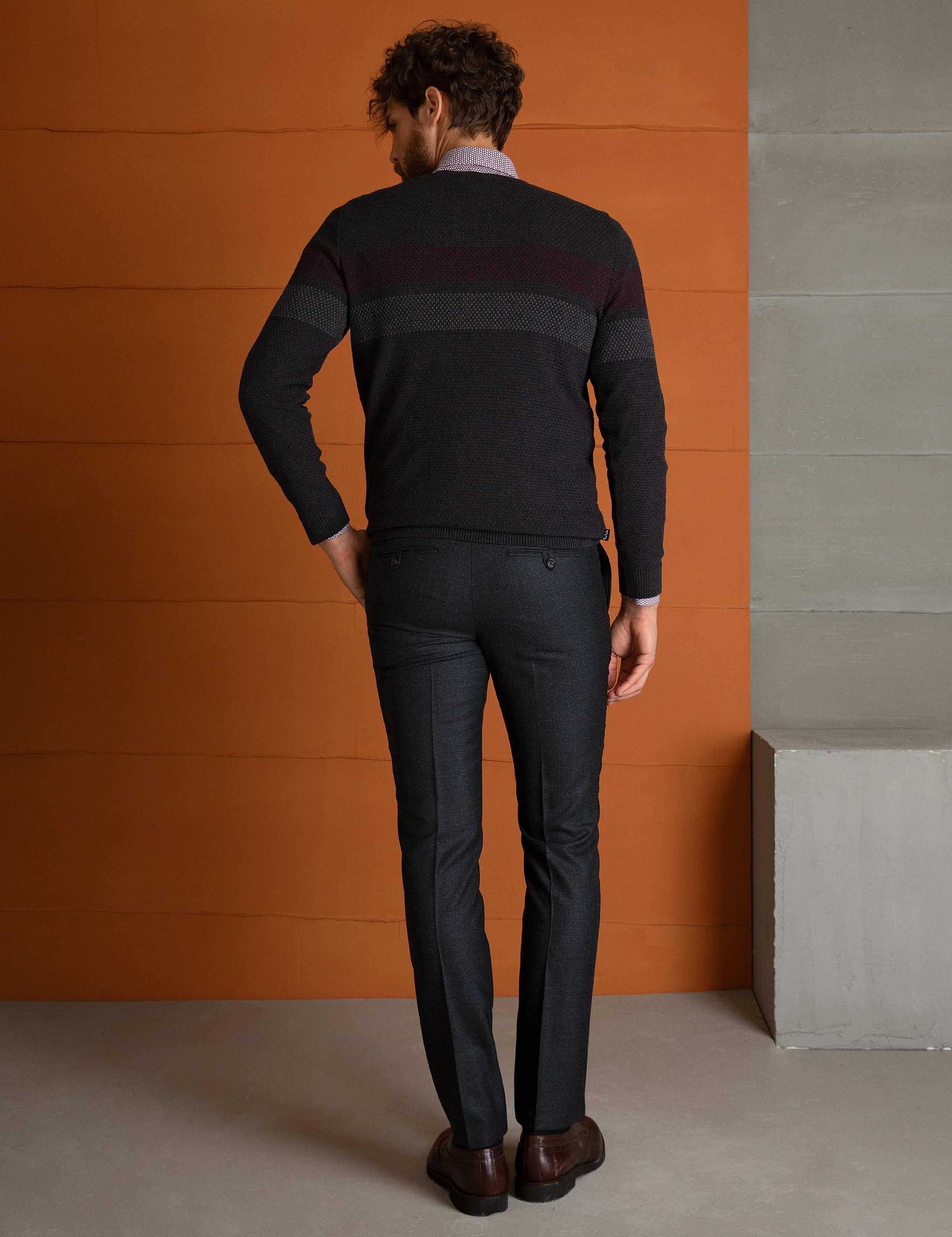 Antrasit Slim Fit Kumaş Pantolon