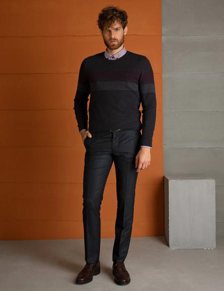Antrasit Slim Fit Kumaş Pantolon - 50194582002
