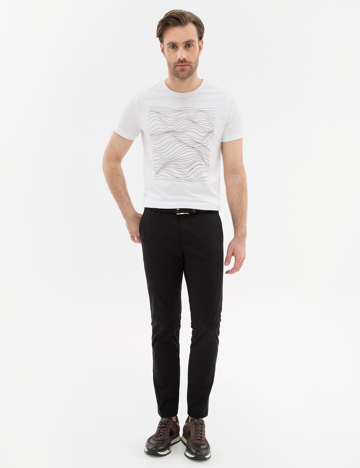 Siyah Slim Fit Kanvas Pantolon