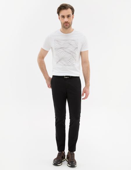Siyah Slim Fit Kanvas Pantolon - 50223107016