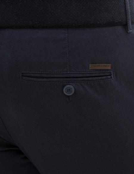 Lacivert Slim Fit Kanvas Pantolon - 50223107034