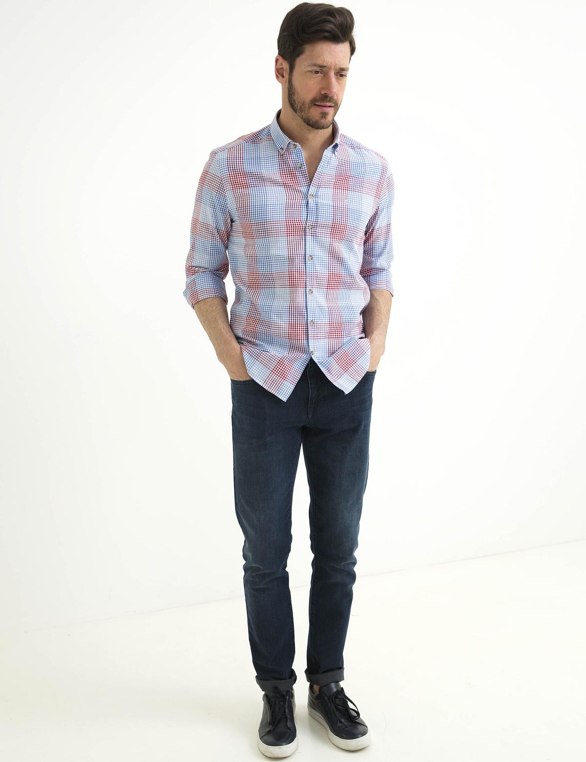 Lacivert Slim Fit Gömlek