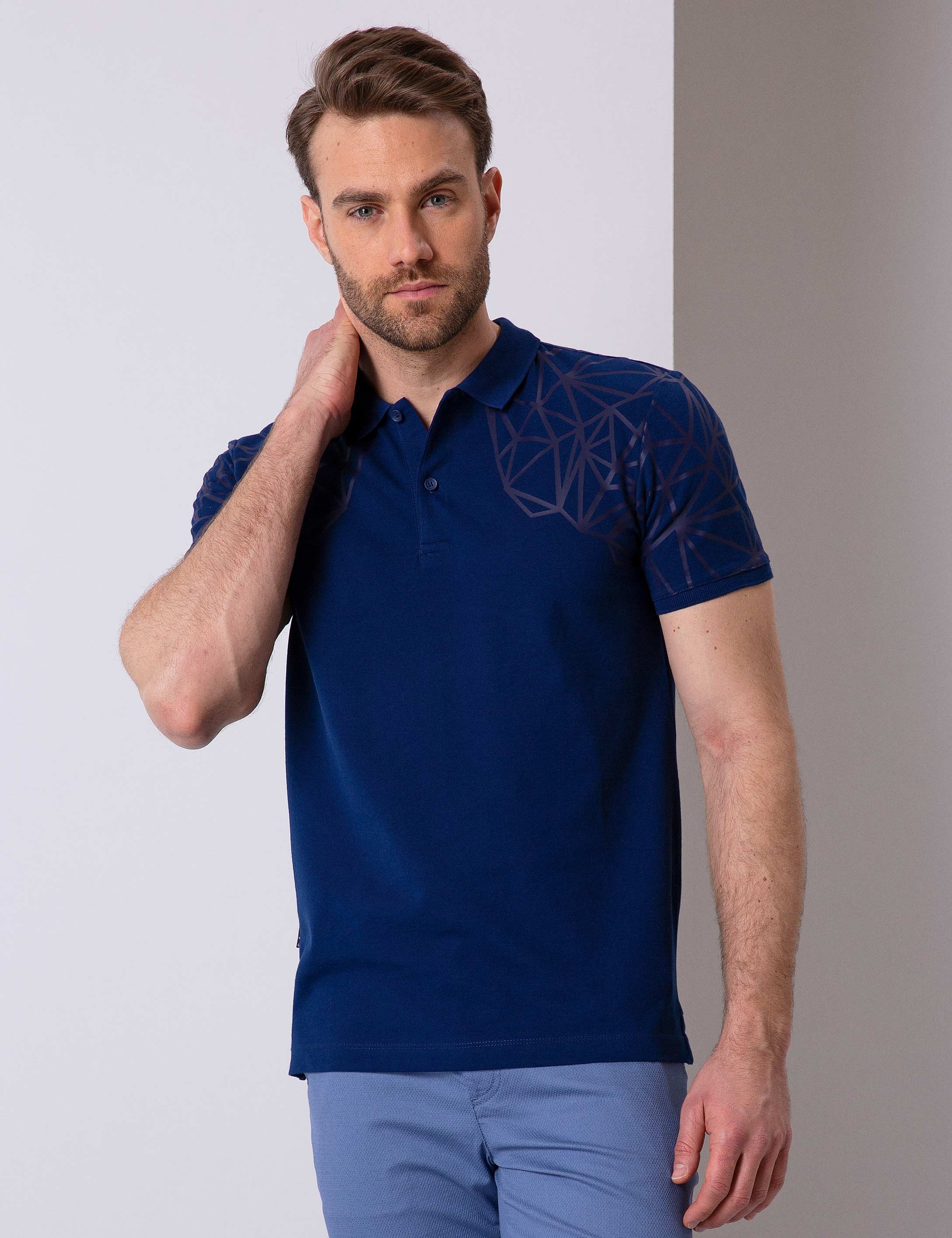 Lacivert Slim Fit Tişört - Image 1