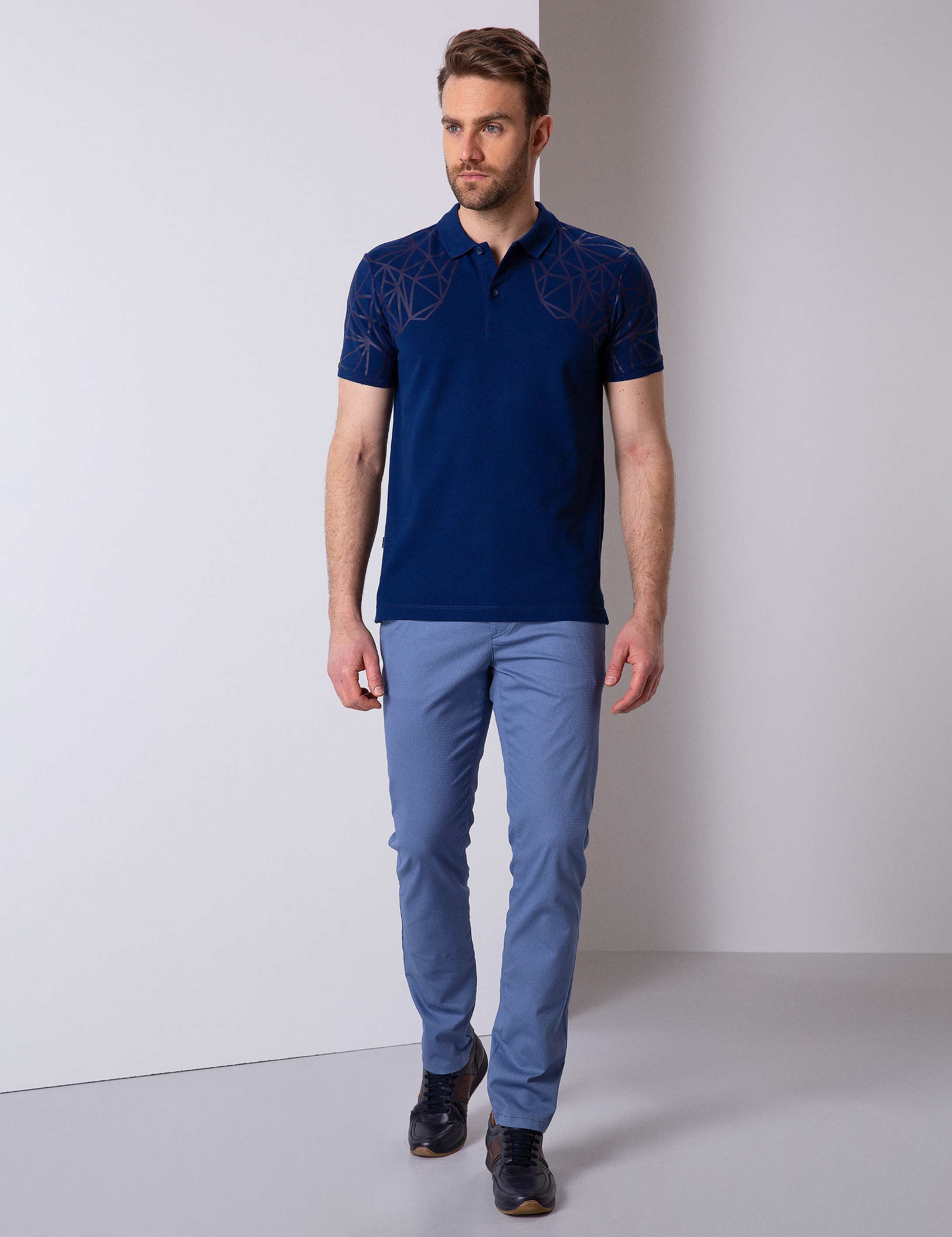 Lacivert Slim Fit Tişört - Image 2