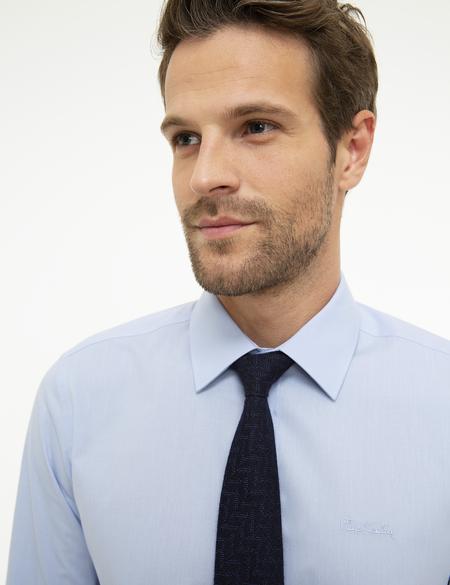 Açık Mavi Slim Fit Uzun Kollu Klasik Gömlek - 50207626005