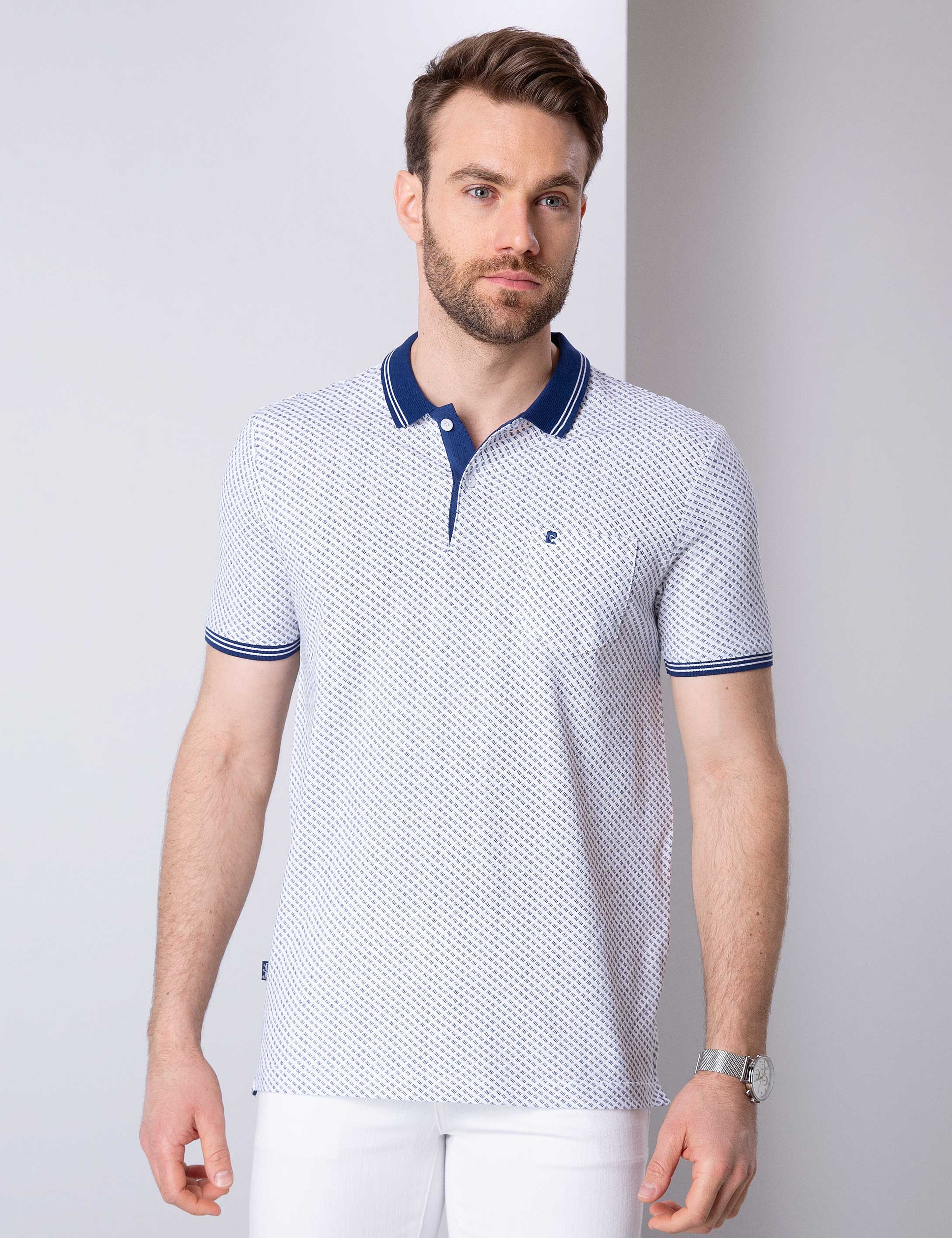 Lacivert Regular Fit Polo Yaka T-Shirt - Image 1