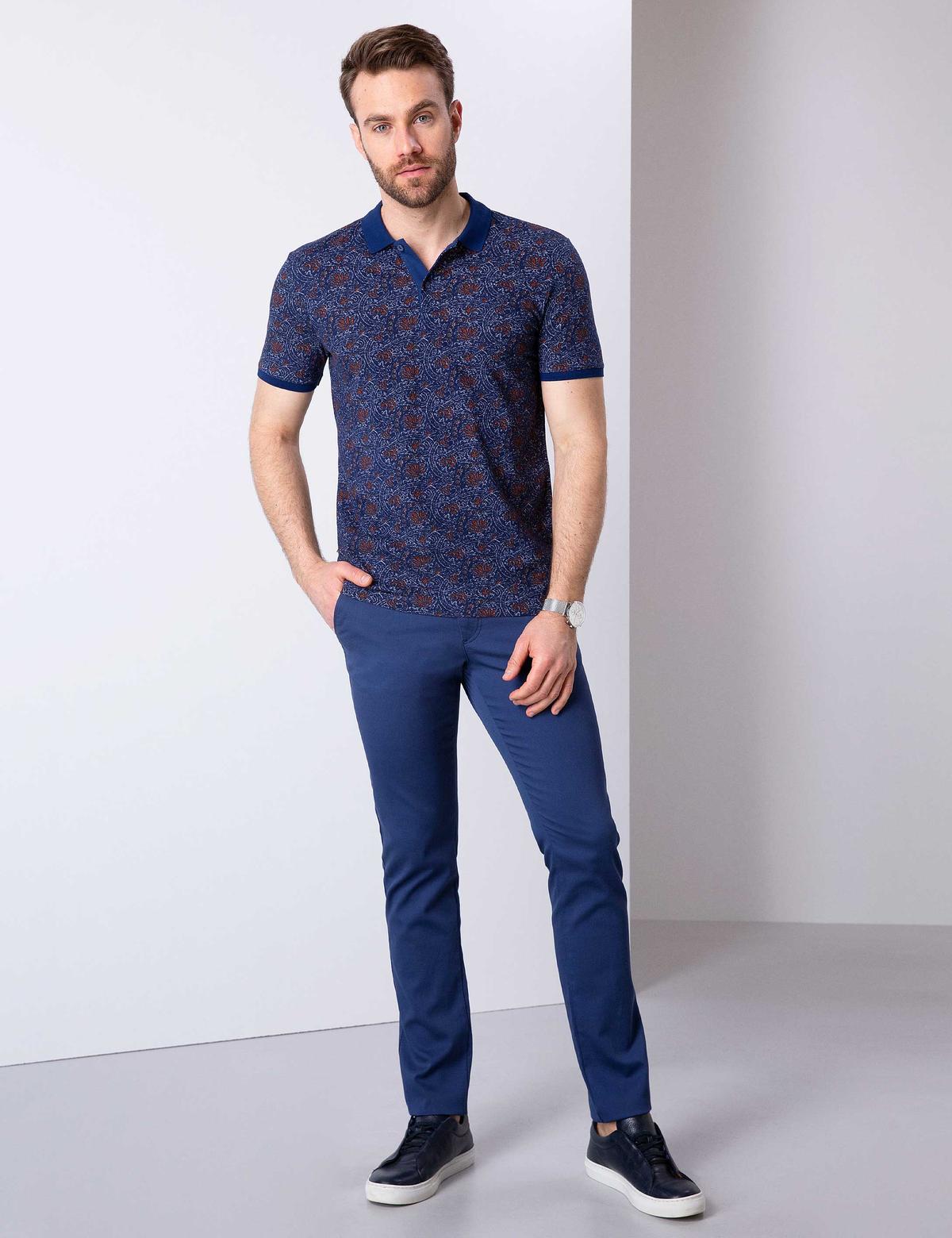 Kahverengi Slim Fit Tişört - 50202669016
