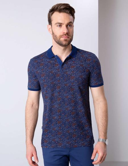 Kahverengi Slim Fit Tişört - 50202669016