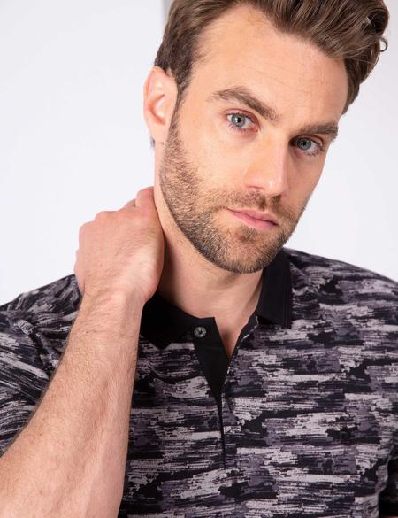 Siyah Slim Fit Polo Yaka T-Shirt - 50204205003