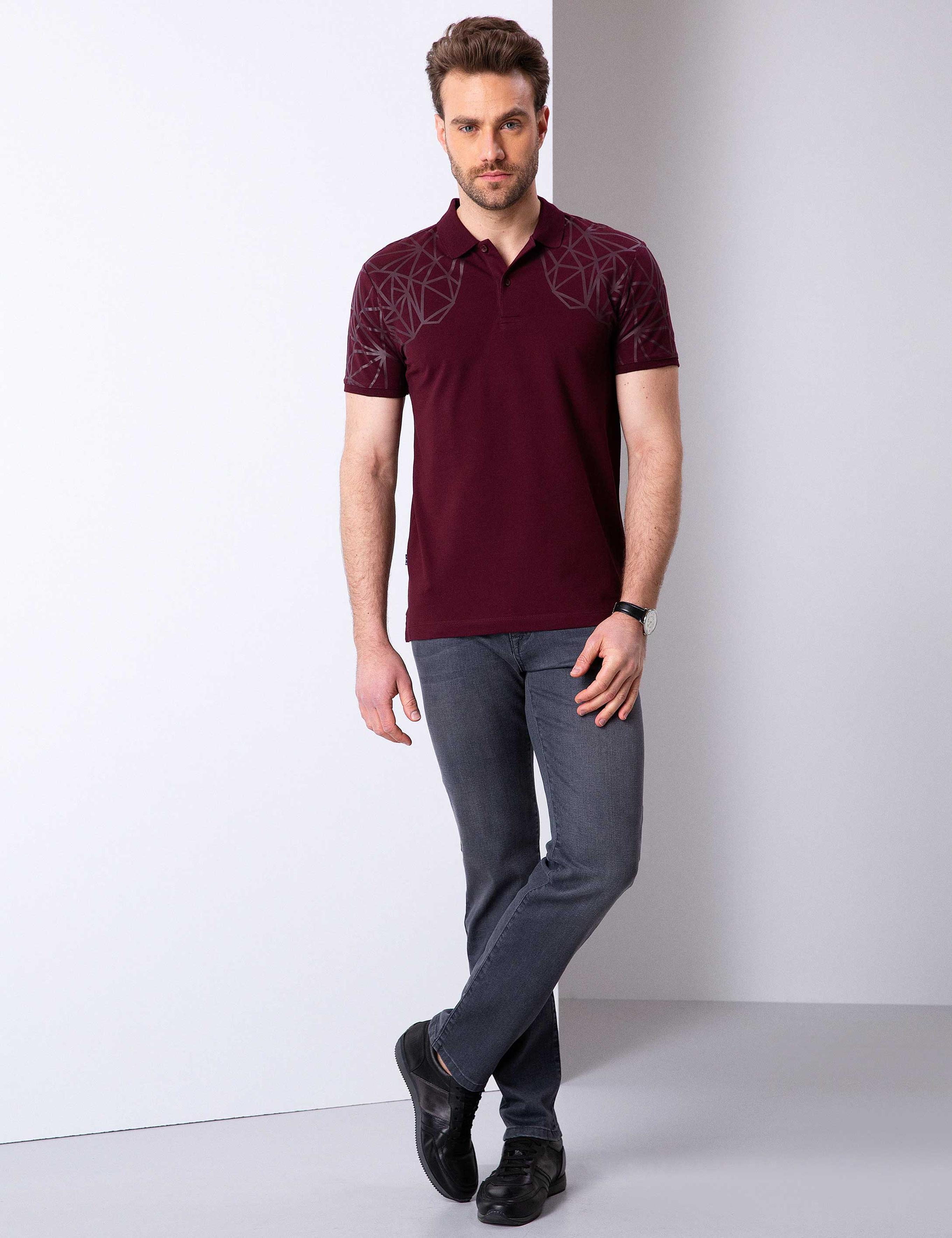 Bordo Slim Fit Tişört