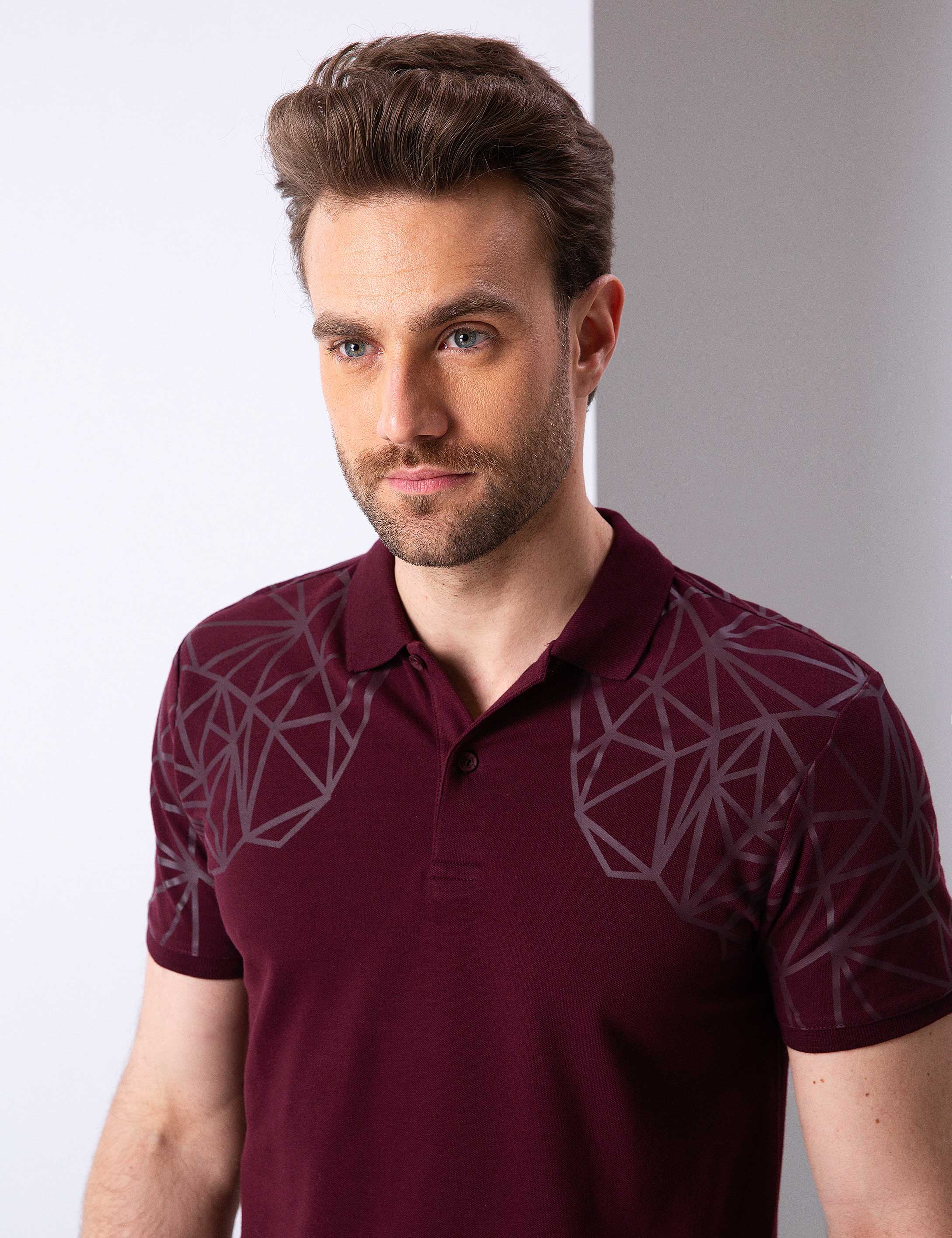 Bordo Slim Fit Tişört - Image 2