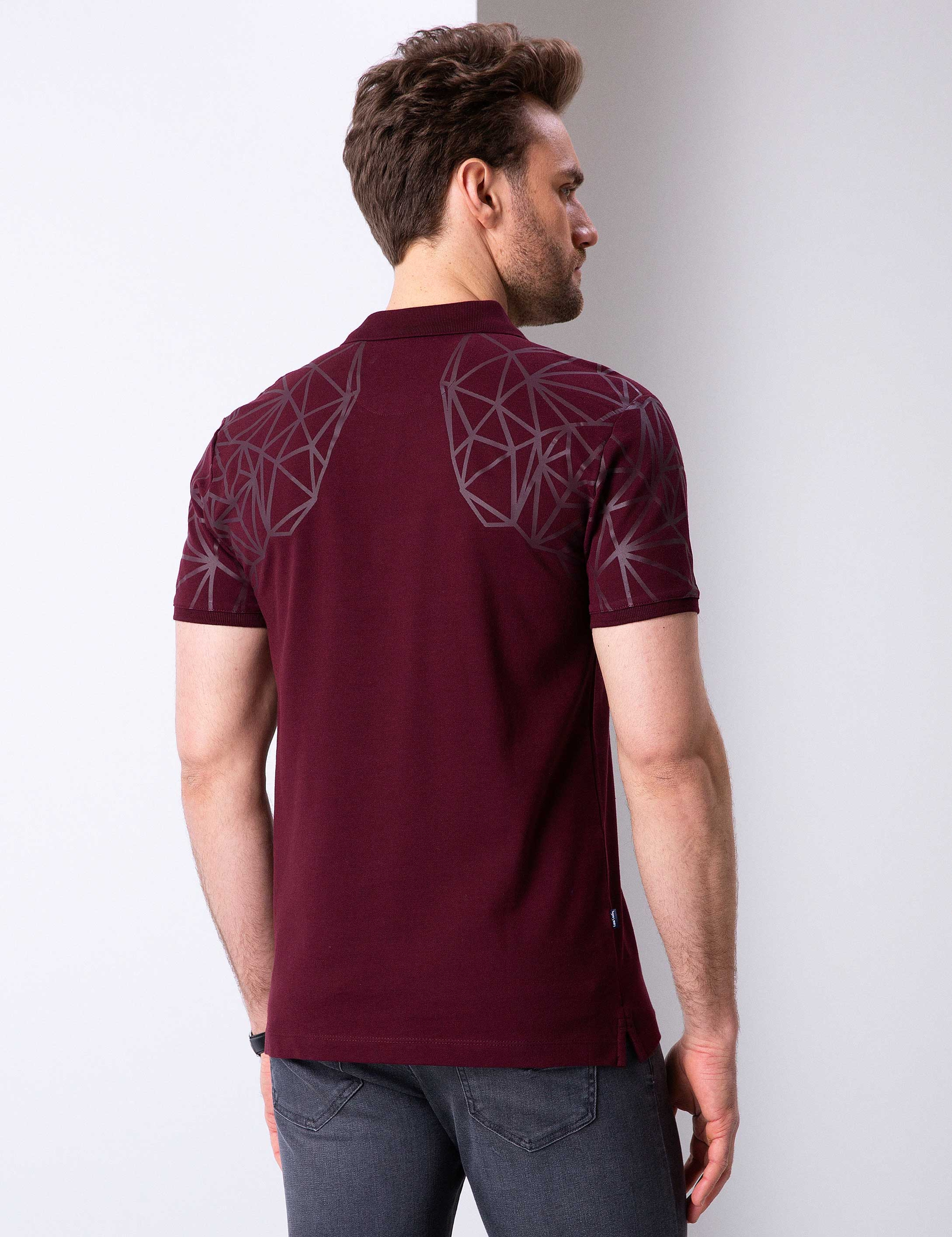 Bordo Slim Fit Tişört - Image 4