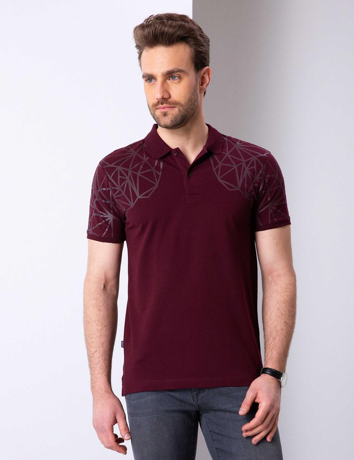 Bordo Slim Fit Tişört