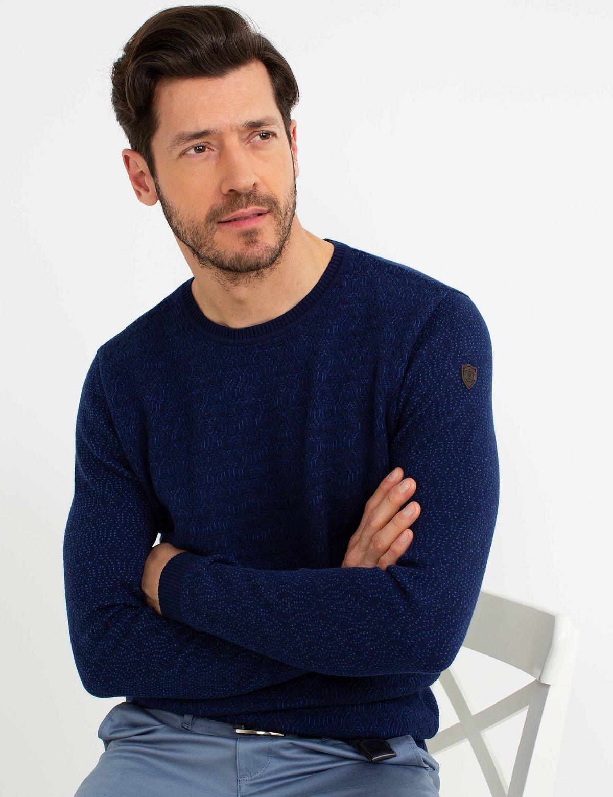 Lacivert Triko Kazak